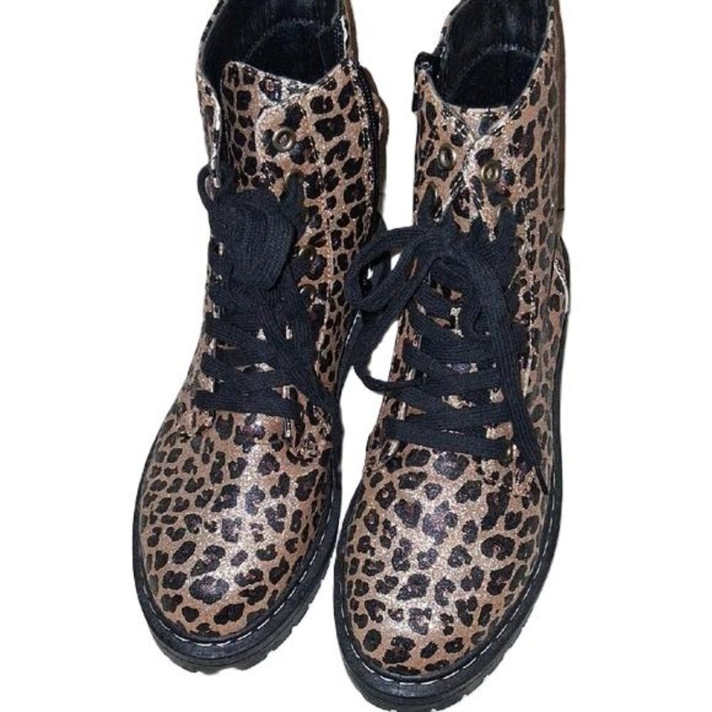 True Craft Leopard Print Ankle Boots